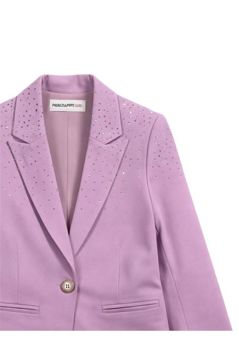 Lilac girls' jacket with rhinestones Patrizia Pepe | 7S0288LILLA